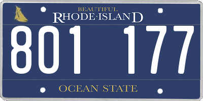 RI license plate 801177