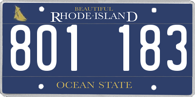 RI license plate 801183