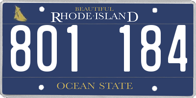 RI license plate 801184