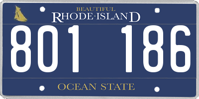 RI license plate 801186