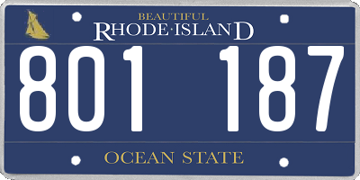 RI license plate 801187
