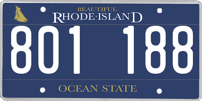RI license plate 801188