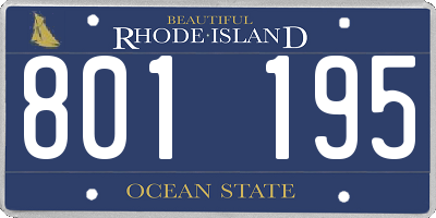 RI license plate 801195