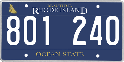 RI license plate 801240