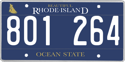 RI license plate 801264