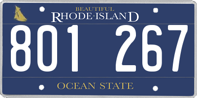 RI license plate 801267