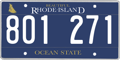 RI license plate 801271