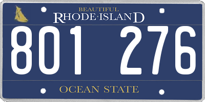 RI license plate 801276