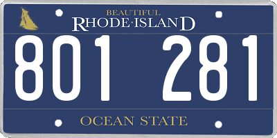 RI license plate 801281