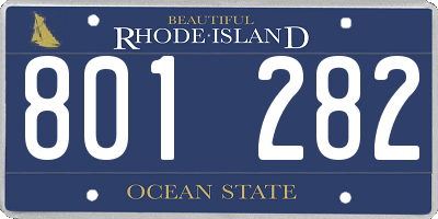 RI license plate 801282