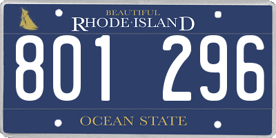 RI license plate 801296
