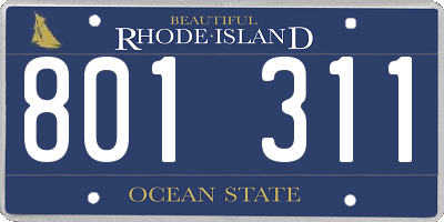 RI license plate 801311