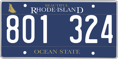 RI license plate 801324