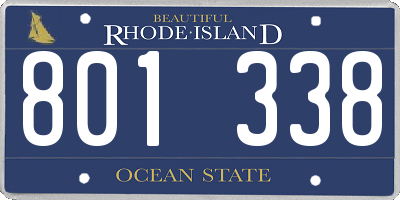 RI license plate 801338