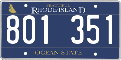RI license plate 801351