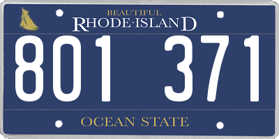 RI license plate 801371
