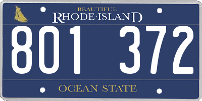 RI license plate 801372