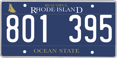 RI license plate 801395