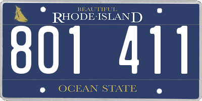 RI license plate 801411