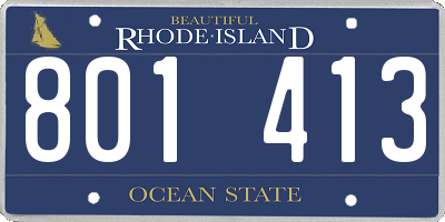 RI license plate 801413