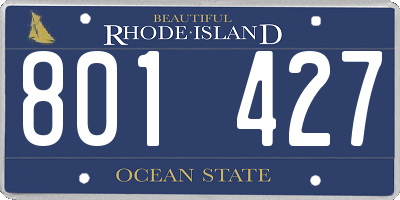 RI license plate 801427