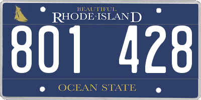 RI license plate 801428