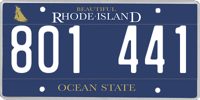 RI license plate 801441