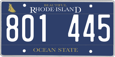 RI license plate 801445
