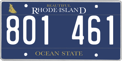 RI license plate 801461