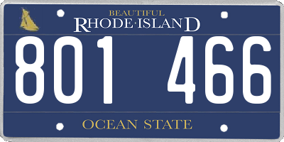 RI license plate 801466