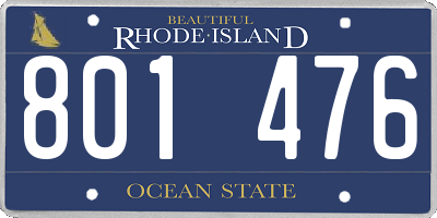 RI license plate 801476