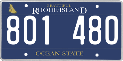 RI license plate 801480