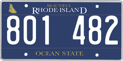 RI license plate 801482