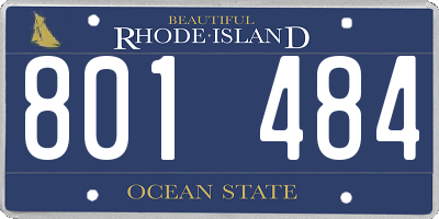 RI license plate 801484