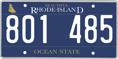 RI license plate 801485
