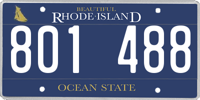 RI license plate 801488