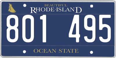 RI license plate 801495