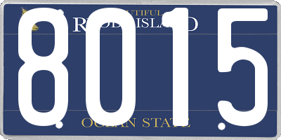 RI license plate 8015