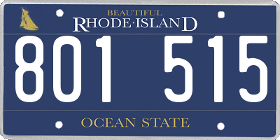 RI license plate 801515