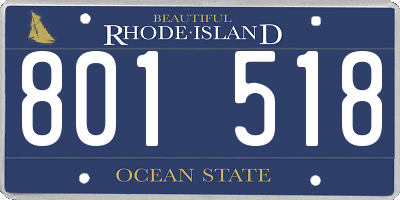 RI license plate 801518