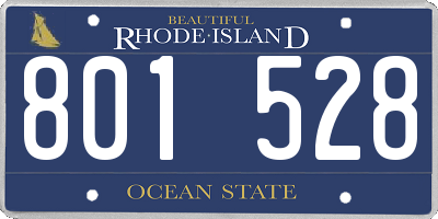 RI license plate 801528