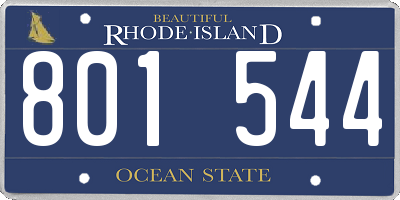 RI license plate 801544