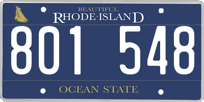 RI license plate 801548