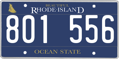 RI license plate 801556