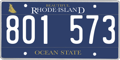 RI license plate 801573