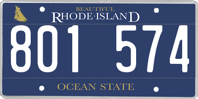 RI license plate 801574