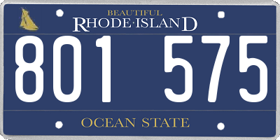 RI license plate 801575