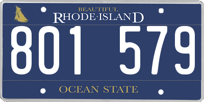 RI license plate 801579