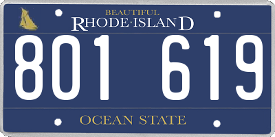 RI license plate 801619