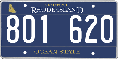 RI license plate 801620